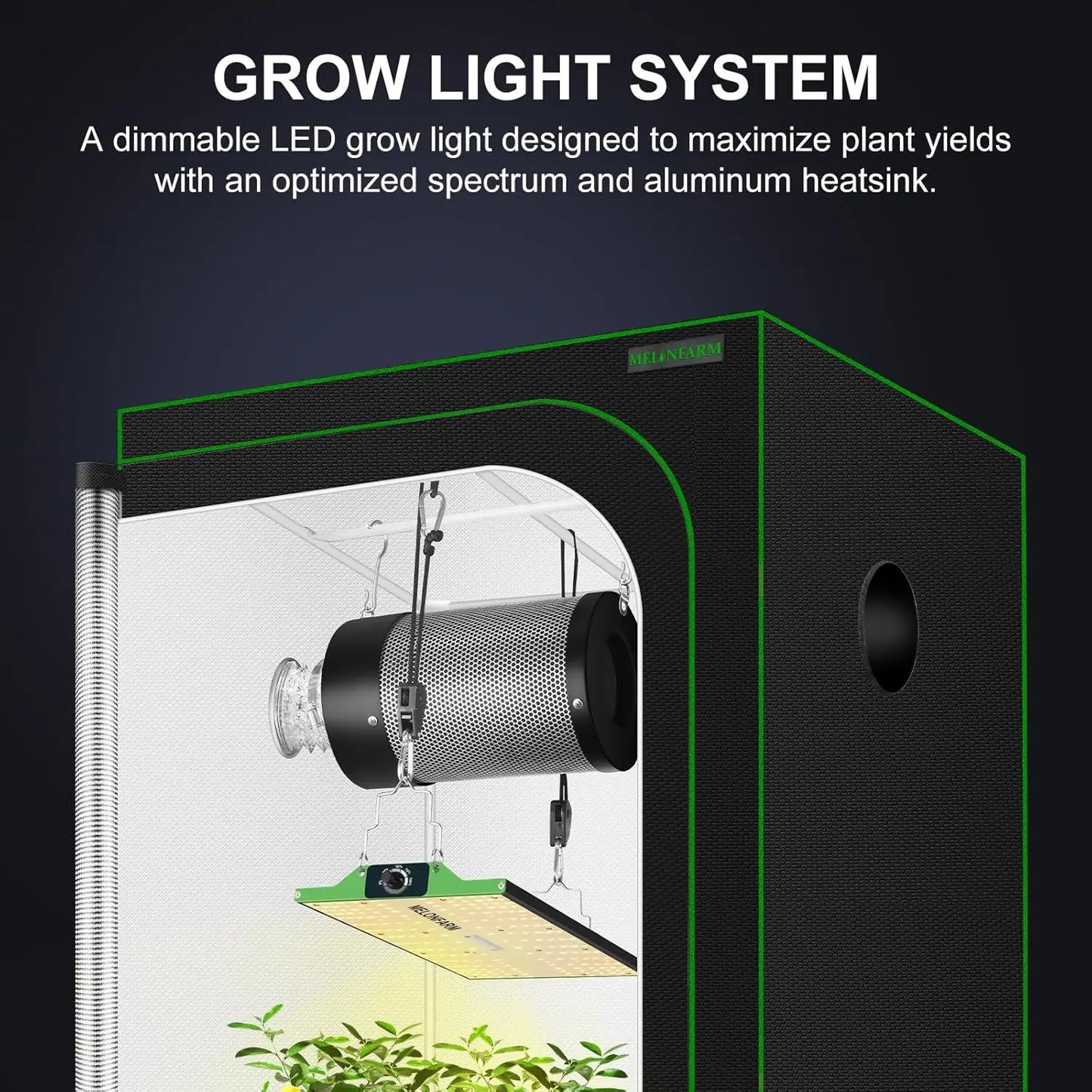 Complete 2x2 Grow Tent Setup with 70W LED Light & Ventilation System for Indoor Gardening