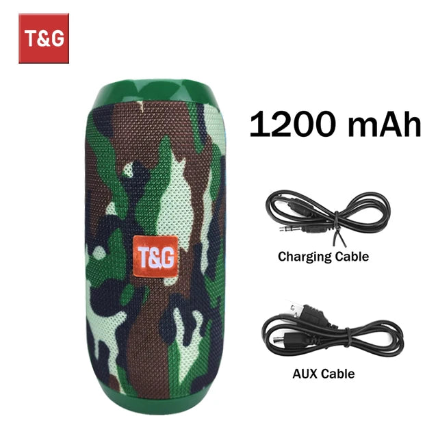 TG117 Bluetooth Speakers Portable Wireless Sound Box Outdoor Loudspeaker Waterproof Stereo Surround Supports TF Radio