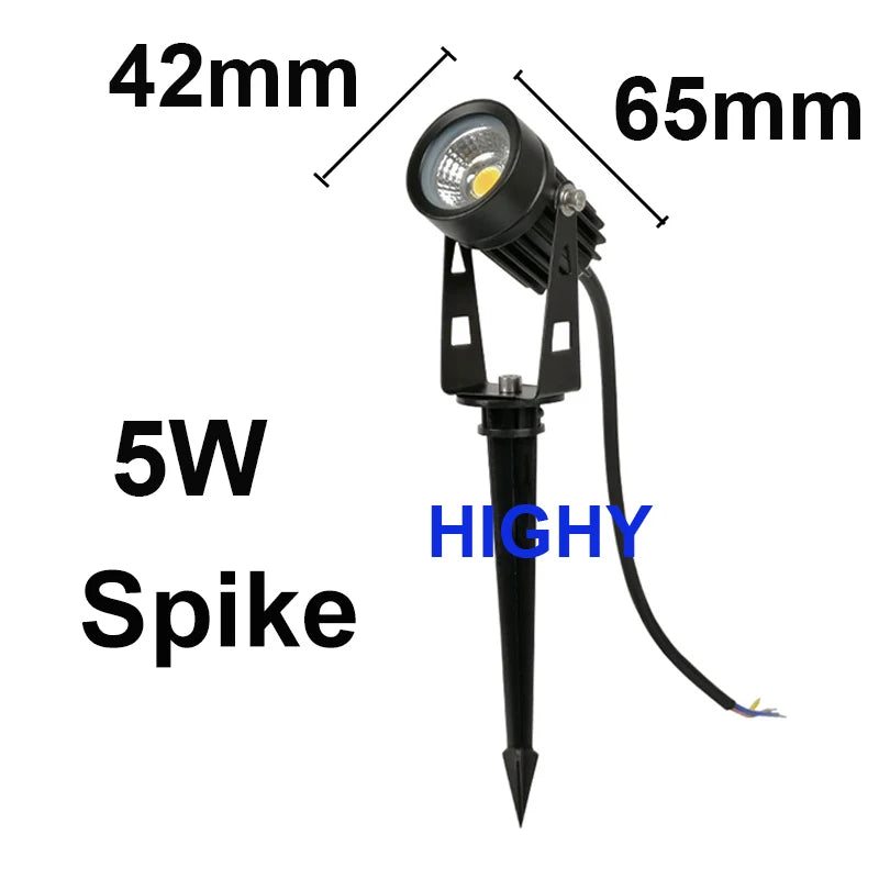 Waterproof Outdoor Garden Lawn Lamps 220V 110V 12V 3W 5W LED Lawn Light Spike Bulb Tuinverlichting Outdoor Lighting for garden
