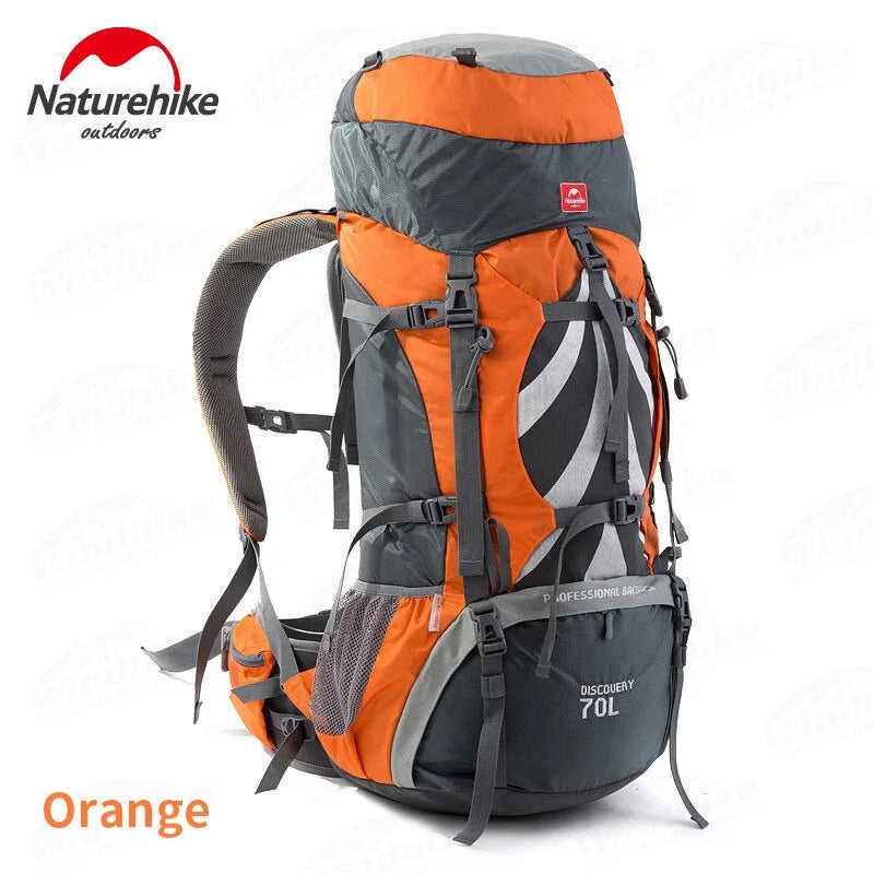 Naturehike Backpack Professional Outdoor Hiking Travel Bag Big Capacity 70L Mountaineering Camping Support System Bag Waterproof