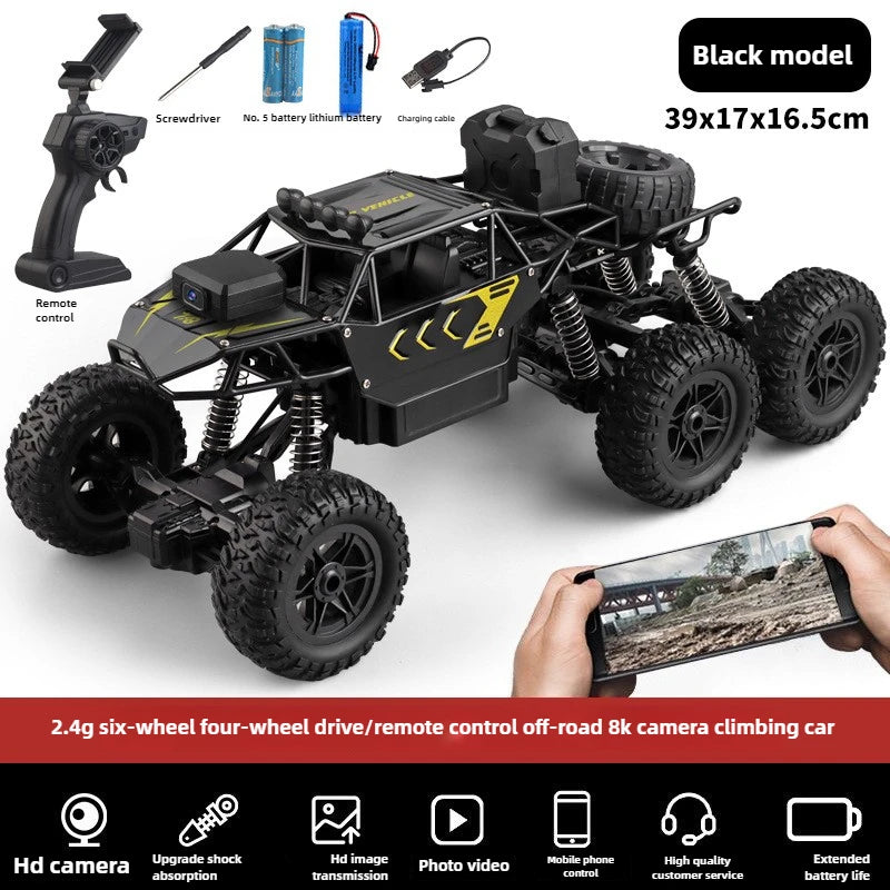 Kawaii 39cm Large Alloy 4WD Rc Cars,Remote Control Car Model,8-wheel 8K HD Camera Off-road Rc Drift Car,Toys For Boys,Funny Gift