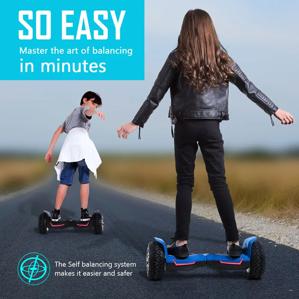 Warrior 8.5 Inch350W*2 off-Road Self-balancing scooter- with Music Speaker And LED Lights, 10mph.
