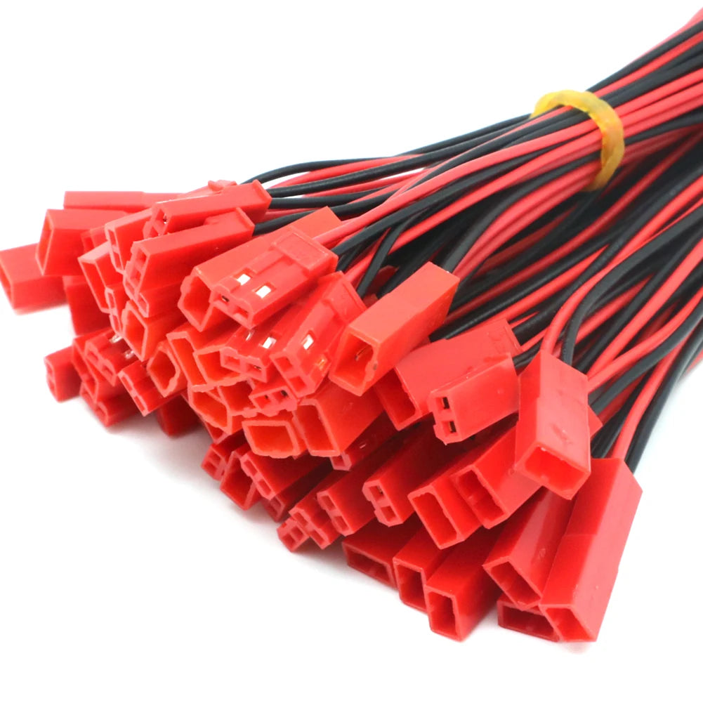 200pcs 100mm 150mm 200mm JST Male Female Connector Plug 2 Pin For RC Lipo Battery RC Toys (100pair)