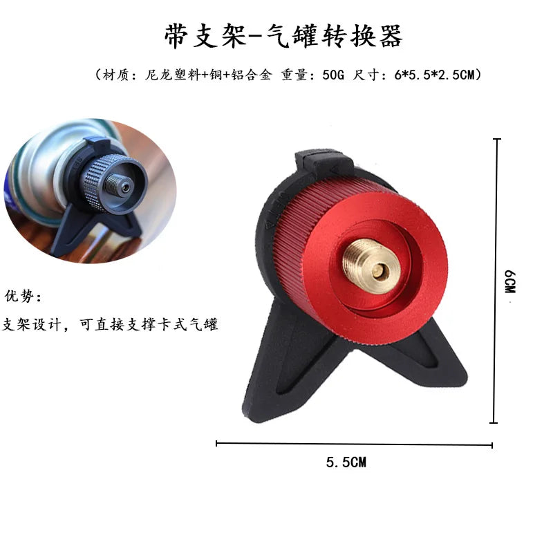 2 Pieces Camping Stove Adapter Propane to Butane Adapter 1 Lb Propane Tank Input and EN417 Lindal Valve Output