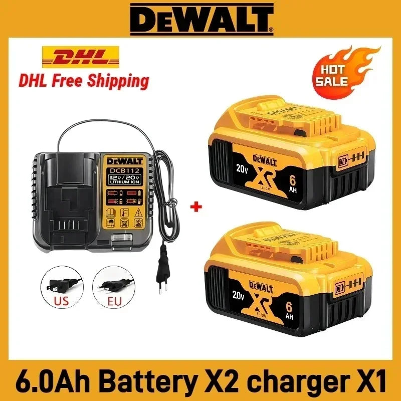 New 100% Original Dewalt 6.0Ah 20V/60V Power Tool Battery DCB206 DCB206 DCB205 DCB200 DCB203 For Dewalt power cordless drill
