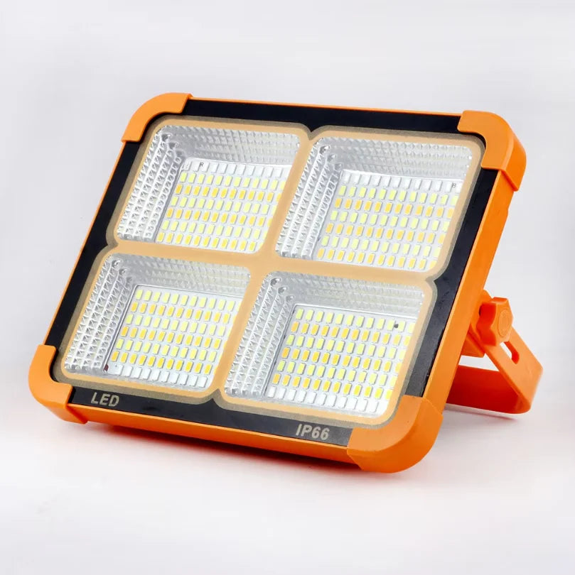 Solar Portable Camping Light with Stand Battery Rechargeable Lamp LED Cordless Flood Lights for Work Emergency Power Failure