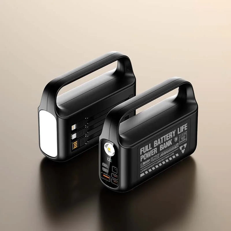 Lenovo 200000mAh Large Capacity Portable Outdoor Emergency Power Supply Built-in Cable And Camping Light Suitable For IPhone