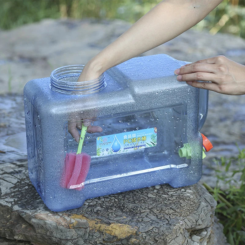 5L 8L 12L Outdoor Water Bucket Portable Water Tank Driving Water Container With Faucet Camping Hiking Picnic Water Bottle