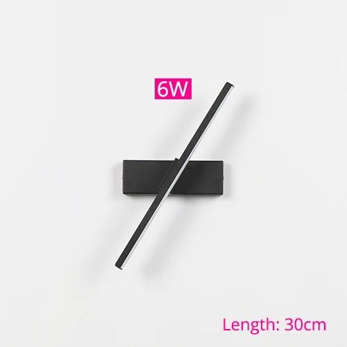 Bedroom Bedside Wall Light 330° Rotatable Adjustable Light Angle Indoor LED Wall Lamp Simple Light Fixture Aluminum AC110/220V
