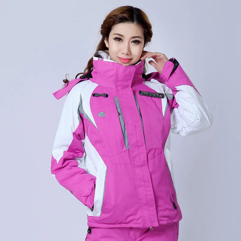 Woman Outdoor Sports Warm Windproof Winter Woman Ski Mountaineering Camping Jacket Snowboard Jacket