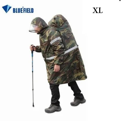 Outdoor Hiking Raincoat Waterproof Rainwear Backpack Rain Cover Unisex Camping Hiking Travel Rainwear Camping Rain Gear
