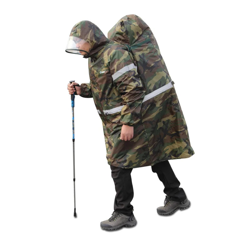 Outdoor Hiking Raincoat Waterproof Rainwear Backpack Rain Cover Unisex Camping Hiking Travel Rainwear Camping Rain Gear