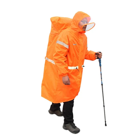 Outdoor Hiking Raincoat Waterproof Rainwear Backpack Rain Cover Unisex Camping Hiking Travel Rainwear Camping Rain Gear