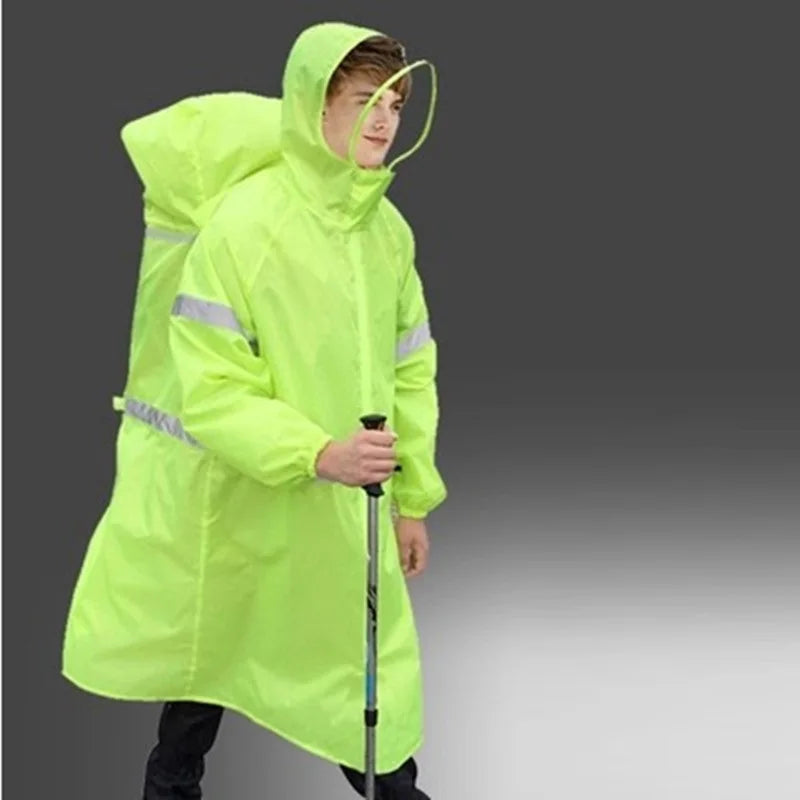 Outdoor Hiking Raincoat Waterproof Rainwear Backpack Rain Cover Unisex Camping Hiking Travel Rainwear Camping Rain Gear