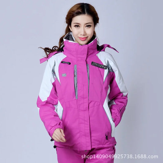 Woman Outdoor Sports Warm Windproof Winter Woman Ski Mountaineering Camping Jacket Snowboard Jacket
