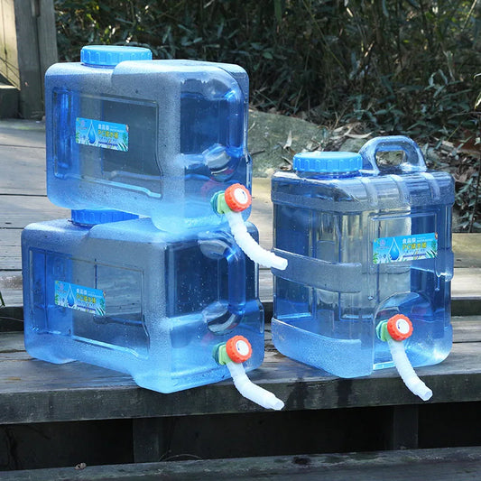 5L 8L 12L Outdoor Water Bucket Portable Water Tank Driving Water Container With Faucet Camping Hiking Picnic Water Bottle