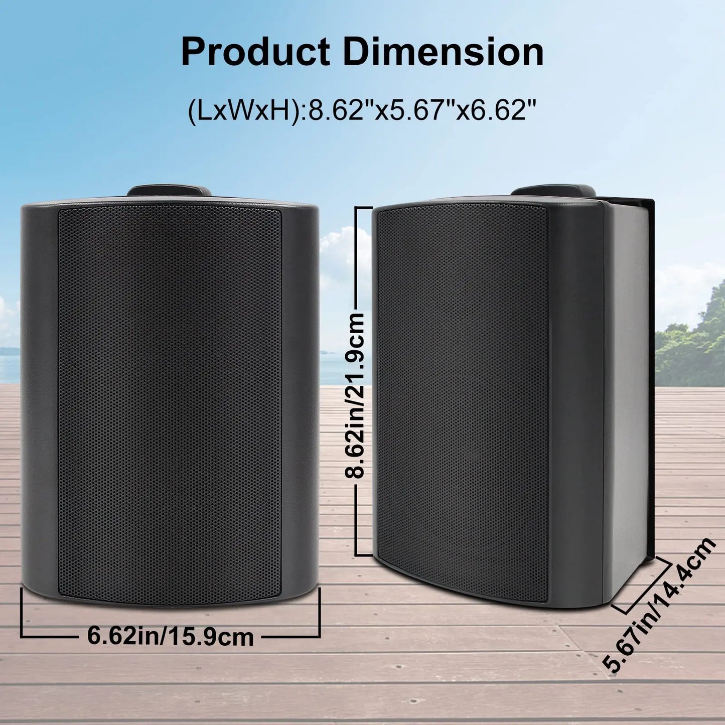 Herdio 4 Inch Outdoor Speaker Passive 400W Wireless Stereo Subwoofer Music Full Range Audio Bass Loudspeaker For Home Theater