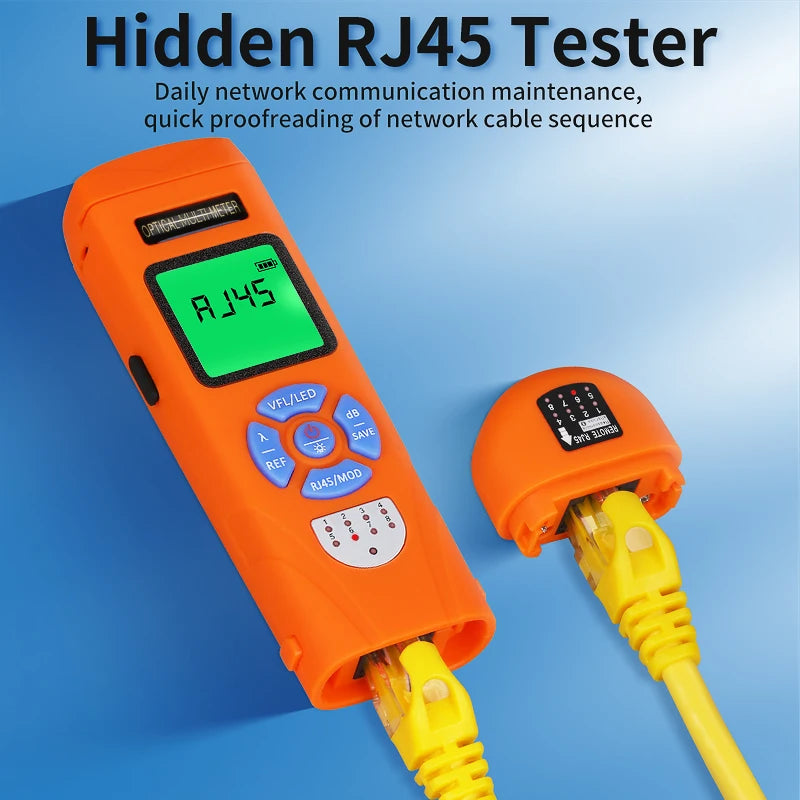 All in One Fiber Optic Cable Tester FTTH Tool Rechargeable Mini Optical Power Meter / 30mW Visual fault locator / Rj45 Testing