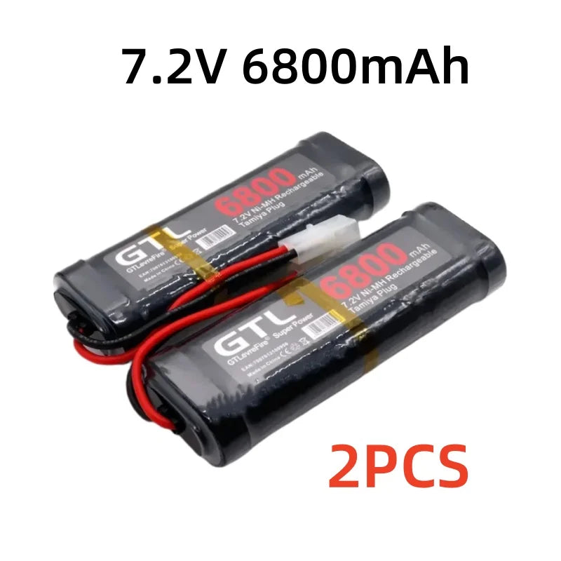 7.2VBattery 6800mah NiMH Replacement RC Battery for RC Toys Racing Cars Boat Aircraft 7.2v Ni-Mh Baterias with Tamiya Connector