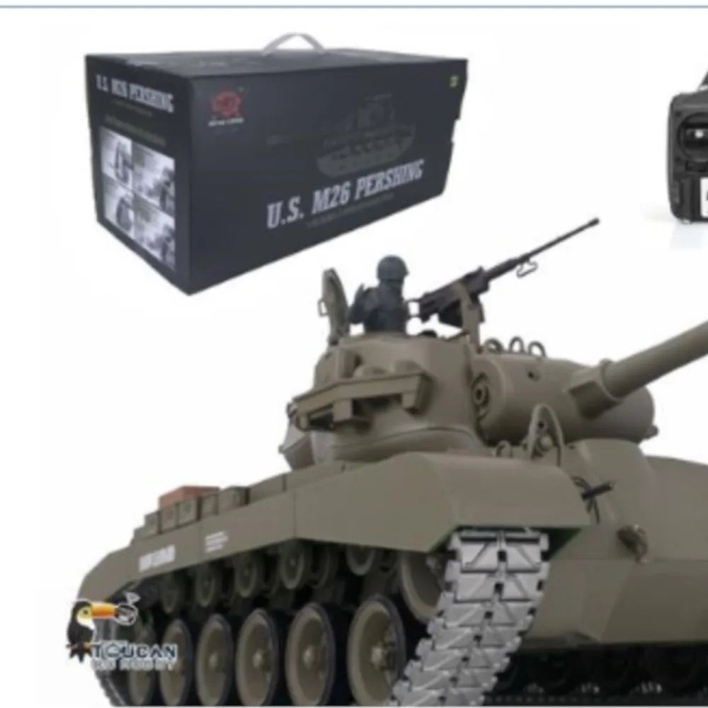 US Stock Heng Long 1/16 Scale 7.0 Upgraded M26 Pershing RTR RC Tank 3838 Metal Tracks Cars Radio Control Panzer Vehicle TH17304