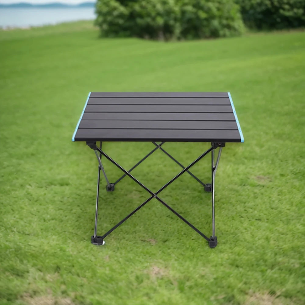 Folding Table Aluminum Alloy Picnic Table Lightweight Portable Camp Table with Carry Bag for Outdoor Camping Beach Picnic