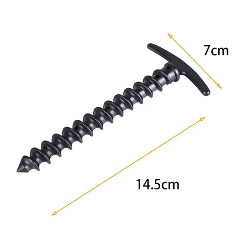 10pcs Tent Nails Outdoor Camping Trip Tent Peg Ground Nails Screw Nail Stakes Pegs Plastic Sand Pegs Trip Beach Tent Stakes Pegs