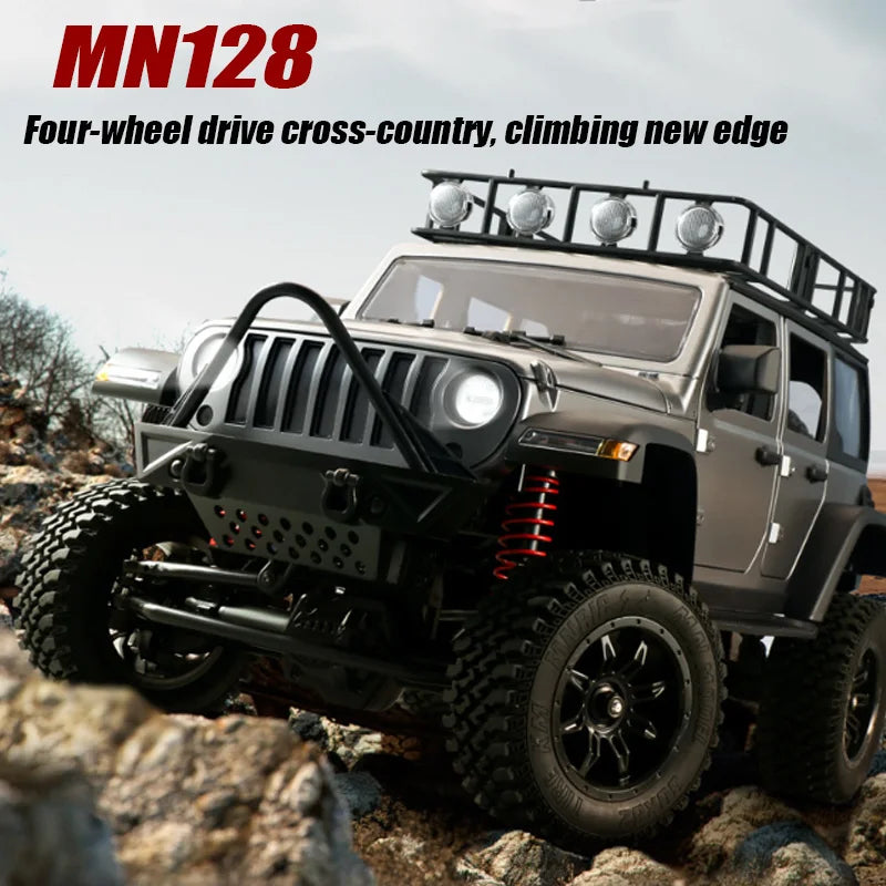 MN128 RC Cars 1:12 Jurassic Dinosaur Edition Herdsman Remote Control Car 4WD Off road Vehicle Model Car Adult Gifts Toys