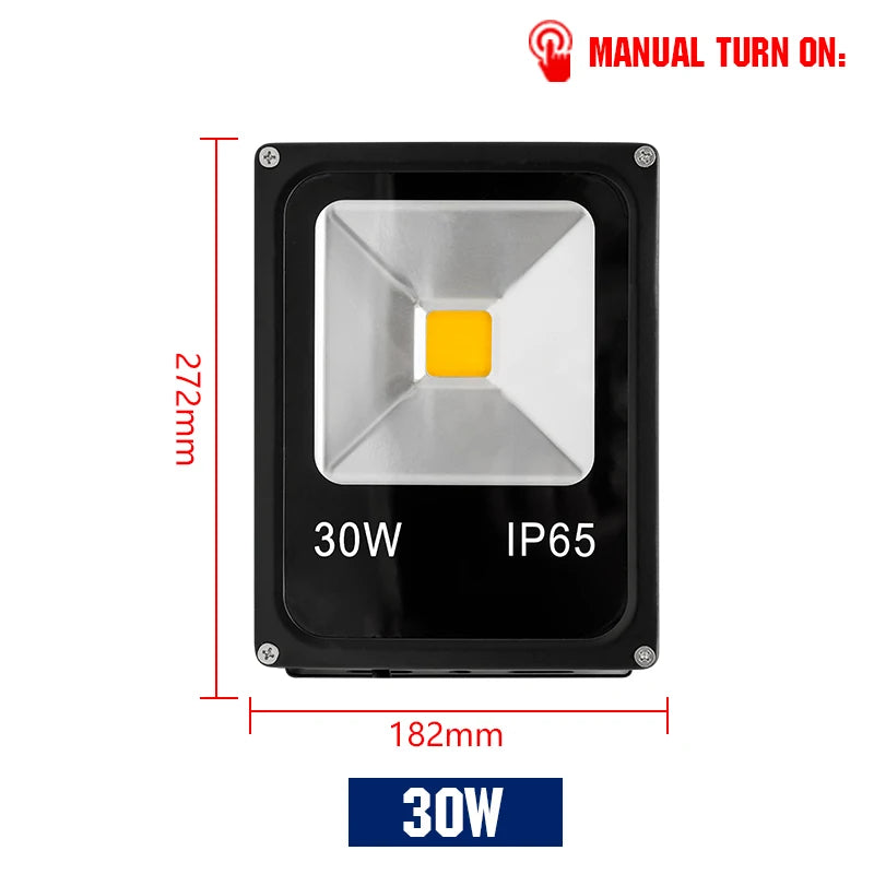 Led Floodlight 10W 30W 50W 220V Reflector Flood Light Waterproof Ip65 Garden Spotlight Pir Motion Sensor Wall Outdoor Lighting