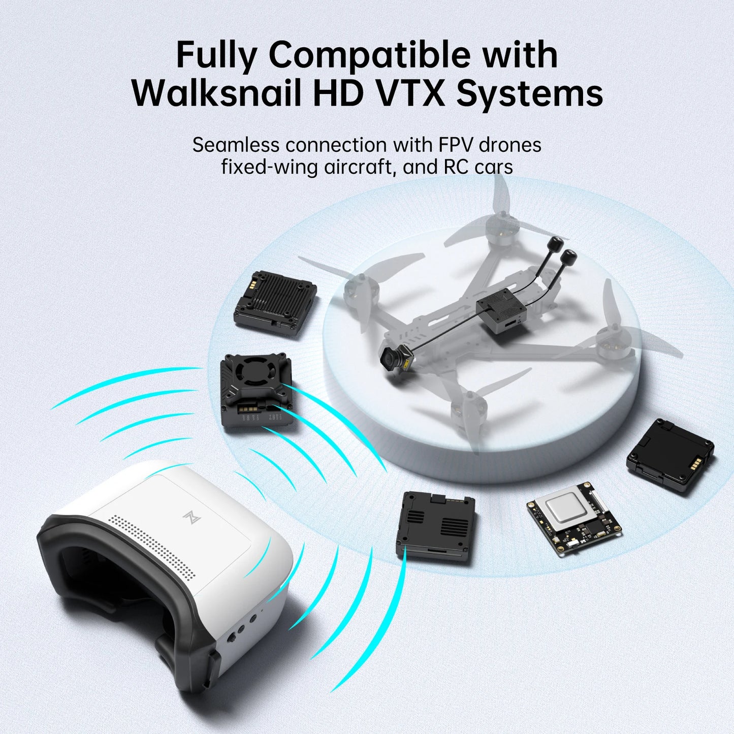 CADDX FPV Goggles L Walksnail Avatar HD 1920x1080 4.5 Inch LCD 4km Distance Head Tracking For GM Gimbal RC Cars Drones
