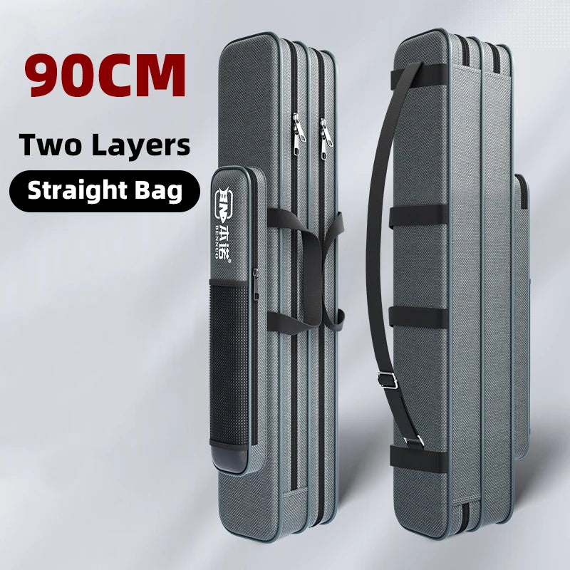 Fishing Rod Bag Fishing Gear Bag 80cm-130cm Multifunctional Rod Bags Double-layer or Three-layer Large Thick Belly Fish Backpack