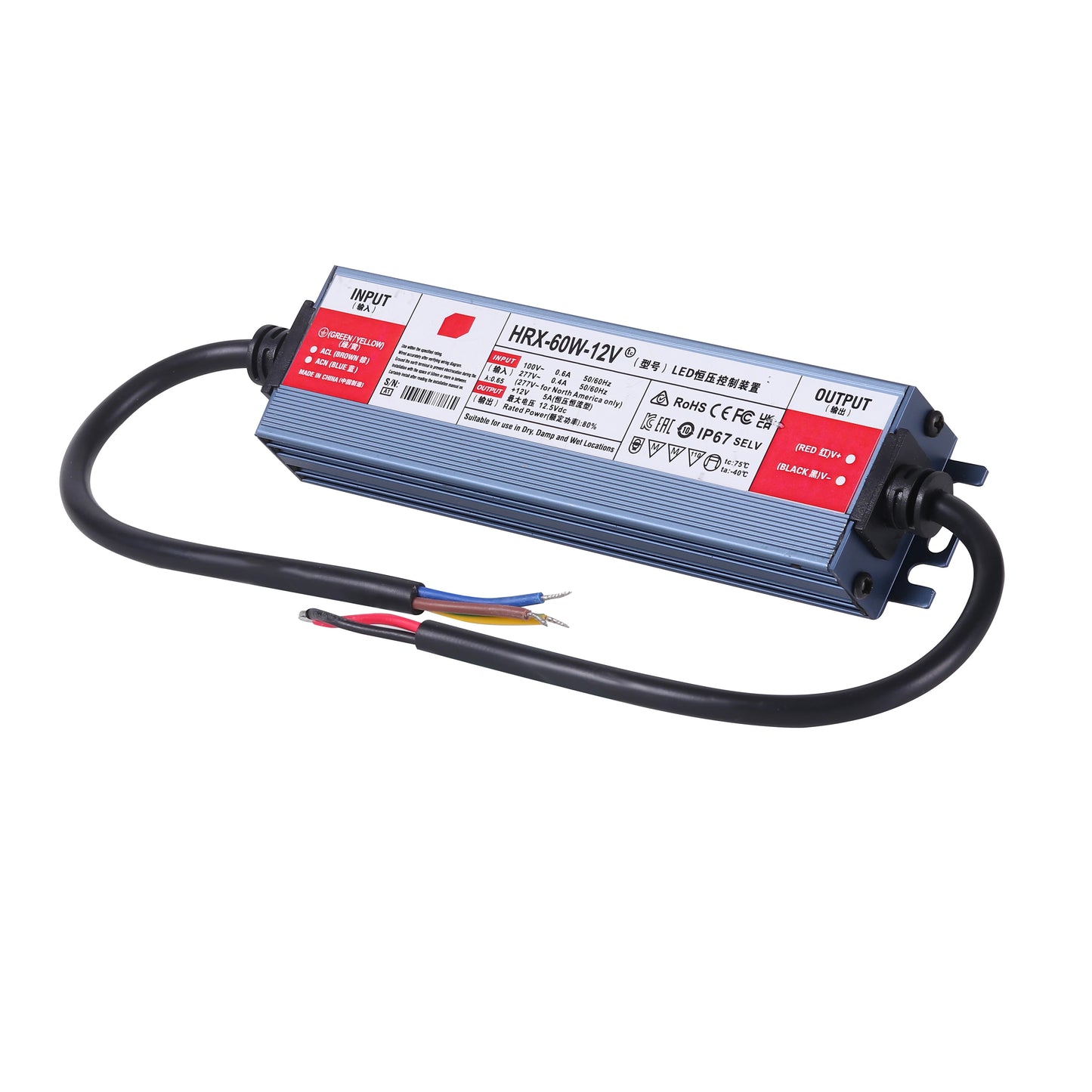 IP67 waterproof power supply DC 12V 24V LED outdoor lighting transformer LED driver 60W 100W 200W 300W 400W 500W 600W