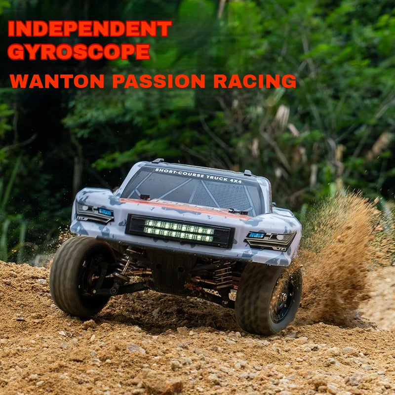 HBX RC Cars 3100A Short Box Truck Toy 4WD 1:16 Full Scale Brushless Off Road Vehicle Gyroscope RC Remote Control Car Toy Gift
