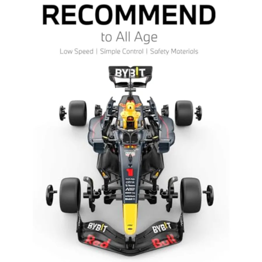 RASTAR 92600 1/16 Oracle RedBull F1 RB19 Collectible RC Car Building Kit in Red with Remote Controller - Ideal for Teens Adults
