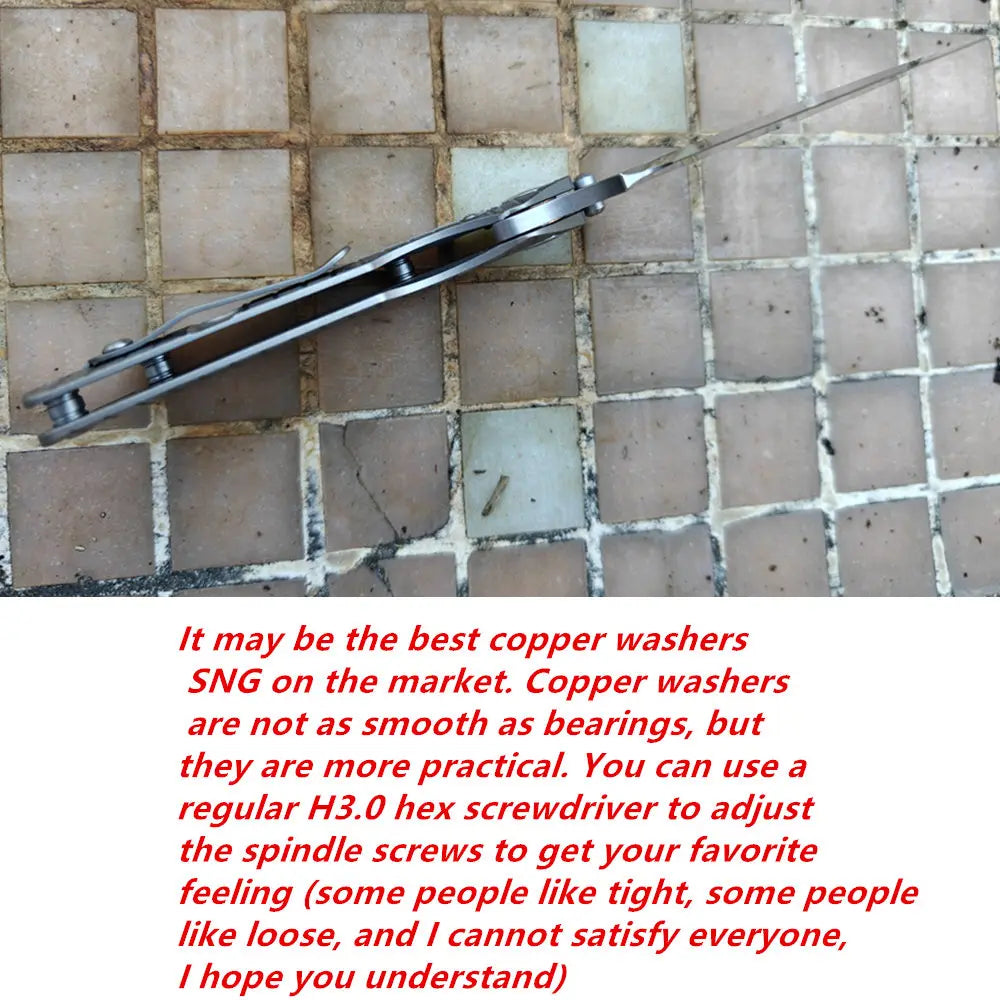 JUFULE 2026 Monkey M.Strider SNG Titanium Handle Cryro VG10 Steel Copper Washers Folding Knife Camping Hunting Outdoor EDC Tool