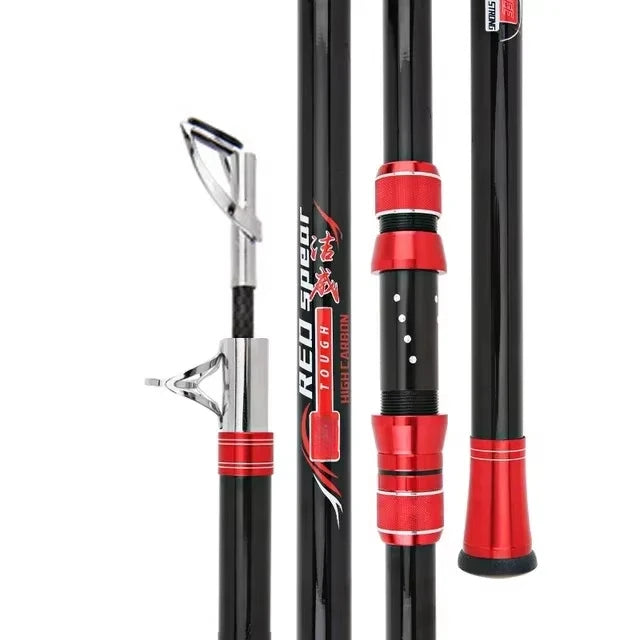 2.1M Carbon Fishing Rod 30kg above Superhard 100M Long Distance Throwing shot Rod Telescopic Sea Boat High Quality Fishing Gear