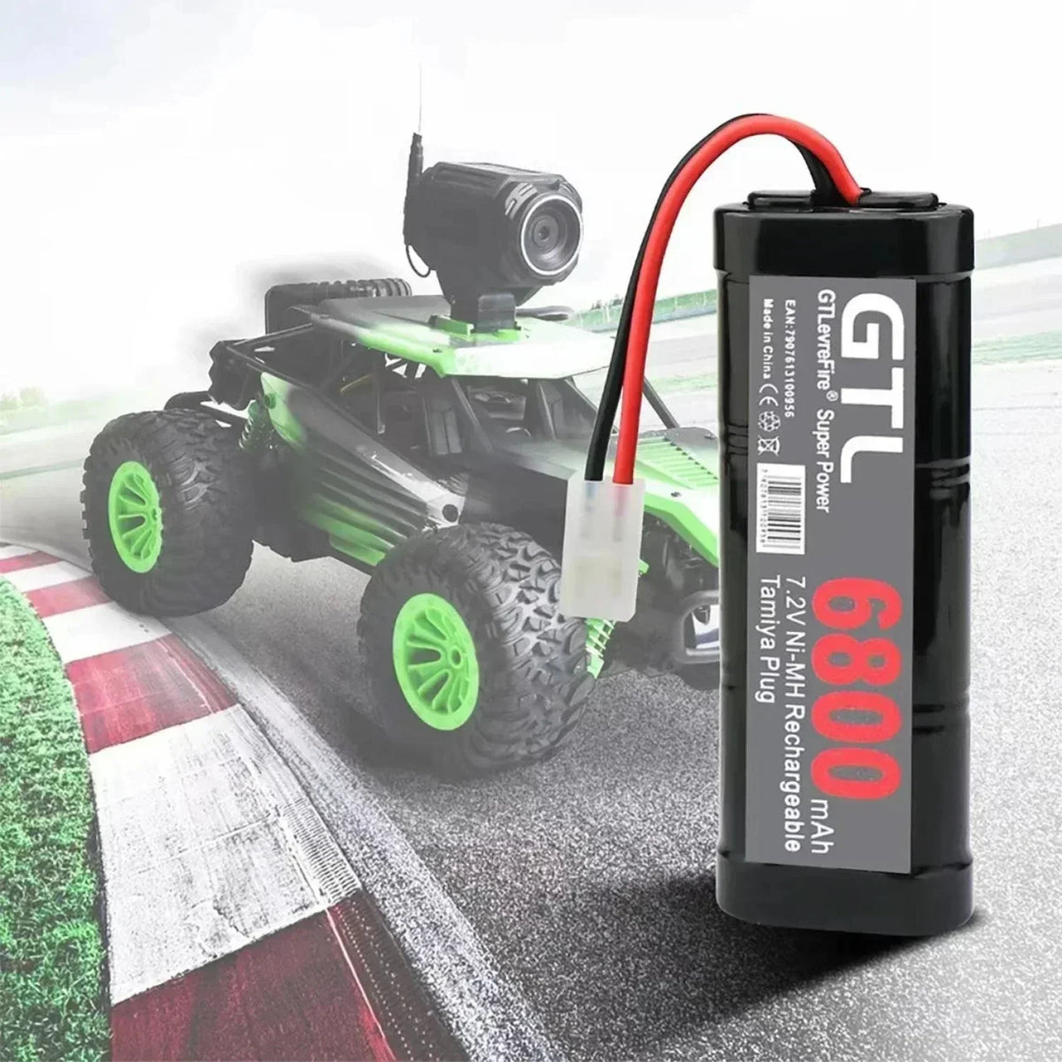 7.2VBattery 6800mah NiMH Replacement RC Battery for RC Toys Racing Cars Boat Aircraft 7.2v Ni-Mh Baterias with Tamiya Connector