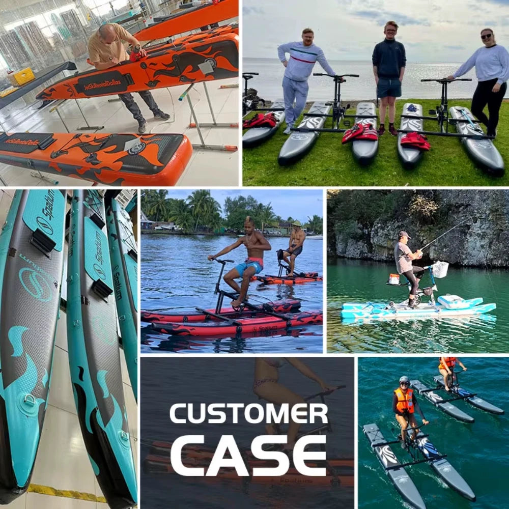 Single Water Bike Inflatable Pedal Boat 3.0 Inflatable Pedal Kayak Pedal Bicycle For Water Sports More Stable And Easy To Drive