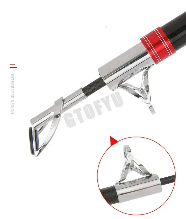 2.1M Carbon Fishing Rod 30kg above Superhard 100M Long Distance Throwing shot Rod Telescopic Sea Boat High Quality Fishing Gear