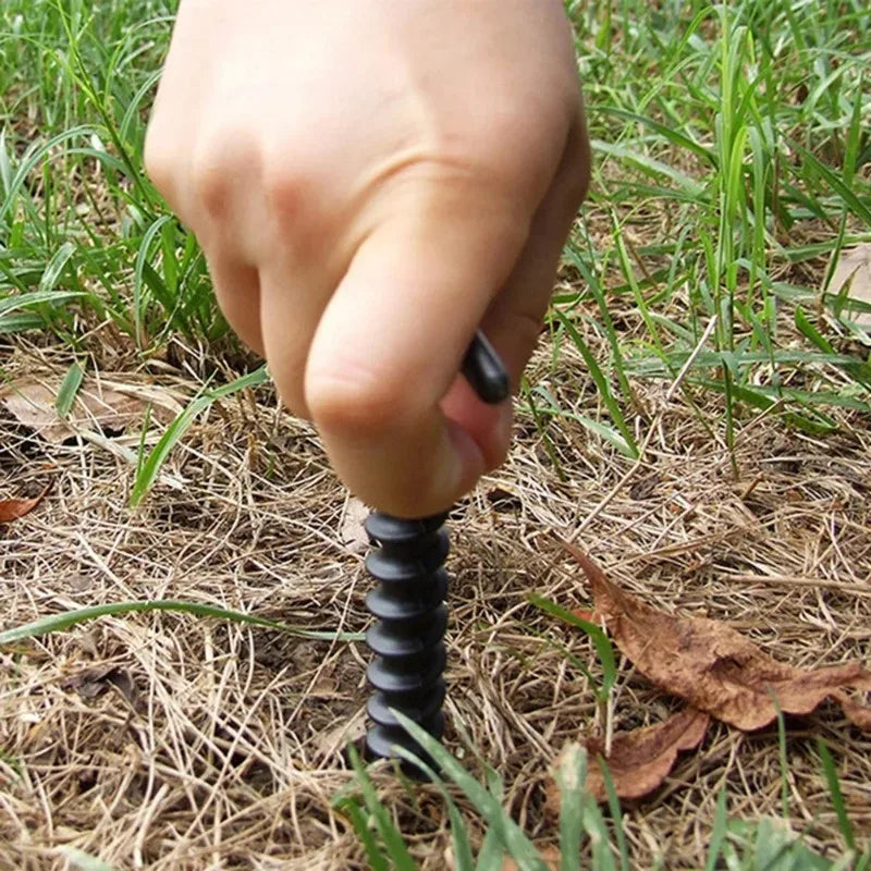 10pcs Tent Nails Outdoor Camping Trip Tent Peg Ground Nails Screw Nail Stakes Pegs Plastic Sand Pegs Trip Beach Tent Stakes Pegs
