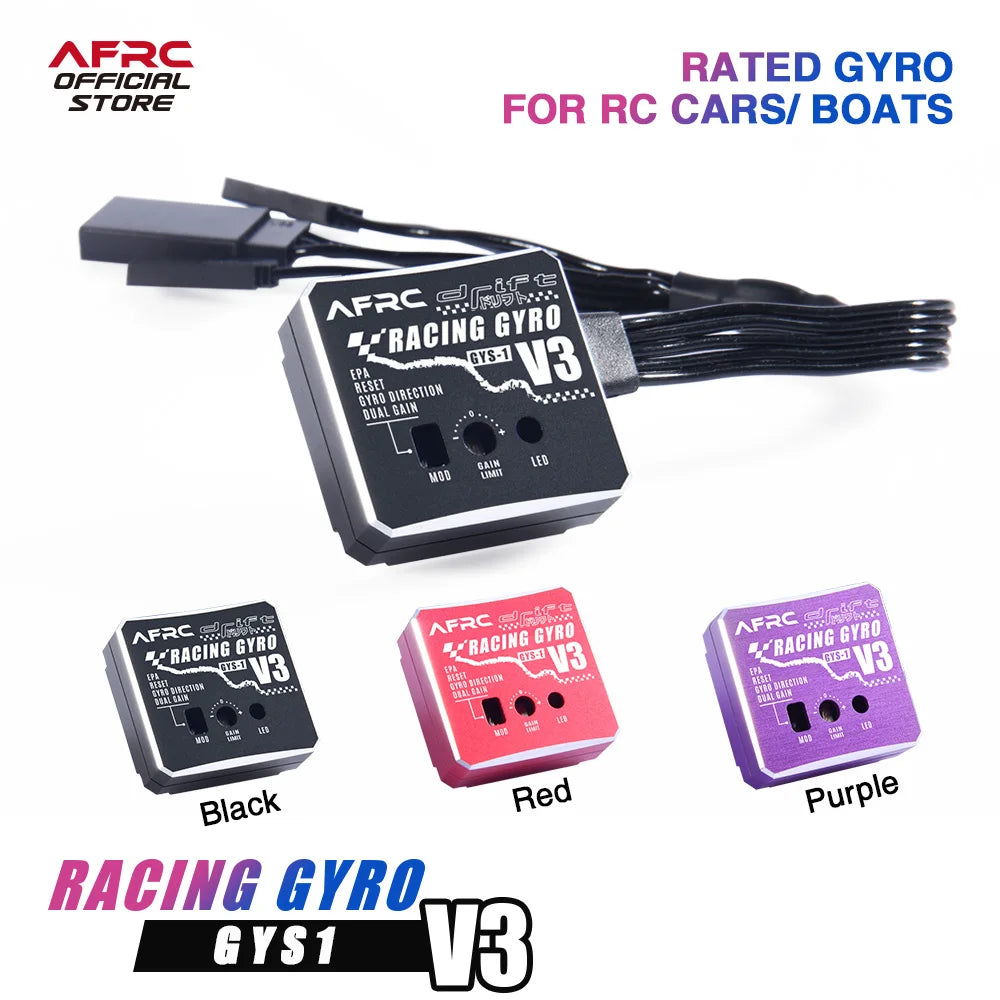 AFRC-GYS-1 V3 RACING Gyro Drift Car Stabilizer CNC Metal Case For 1/28 1/18 1/10 1/8 RC Cars /Boats Model DIY Assembly Upgrading