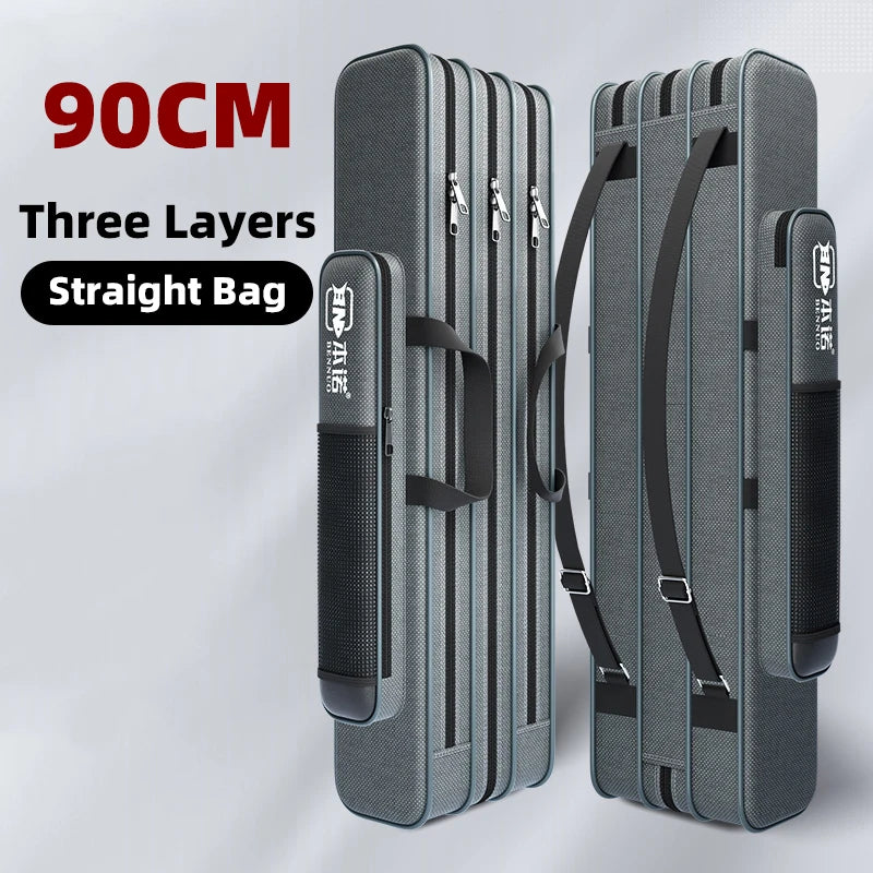 Fishing Rod Bag Fishing Gear Bag 80cm-130cm Multifunctional Rod Bags Double-layer or Three-layer Large Thick Belly Fish Backpack