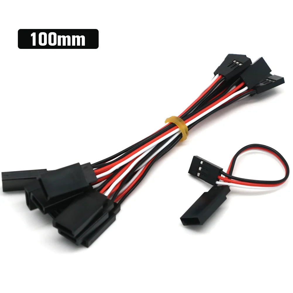 100pcs/lot Wire Cable 100mm 150mm 300mm 500mm Servo Extension Cable For Futaba Plug futabLead Wire Cable For RC Toys