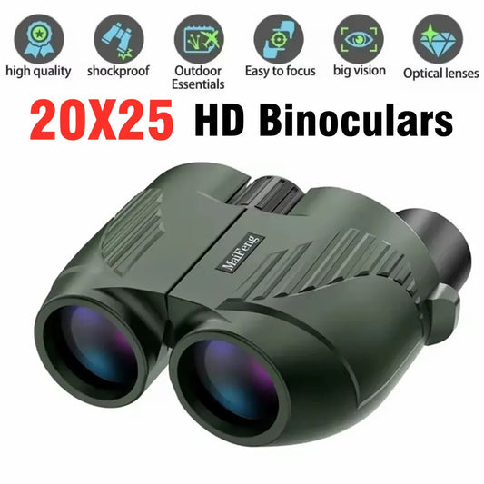 20X25 Binoculars Professional HD Pocket Waterproof Camping Observation Telescope Portable Optical Telescope for Outdoor Hunting