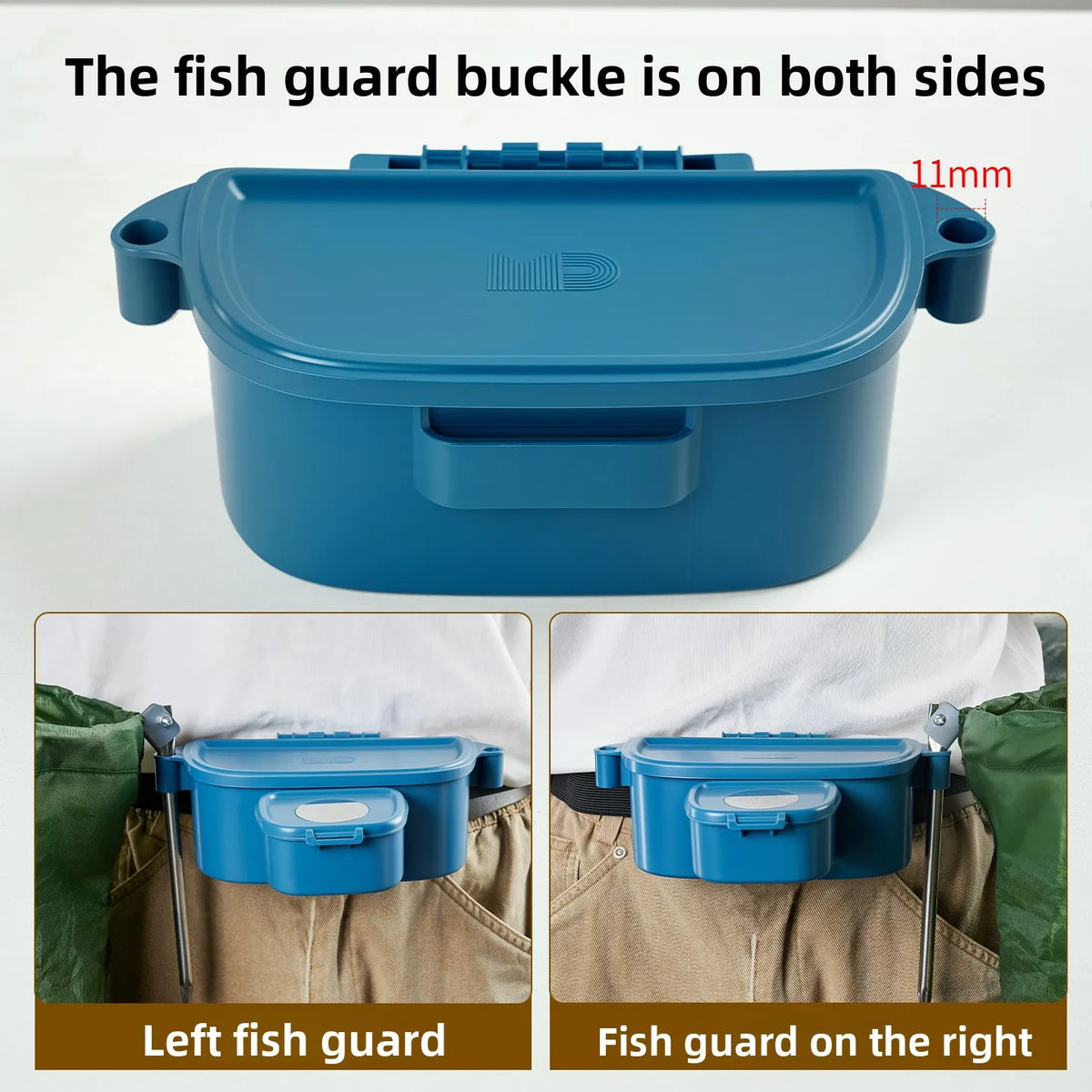 Fishing Bait Box Waist-hung Bait Tray Portable Stream Storage Fishing Gear Box Fishing Equipment Tackle Box