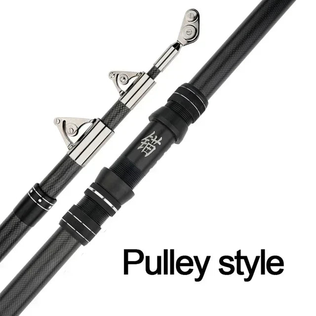 2.1-4.5M Carbon Fishing Rod 50kg above Superhard Long Distance Throwing shot Rod Telescopic Sea Boat High Quality Fishing Gear