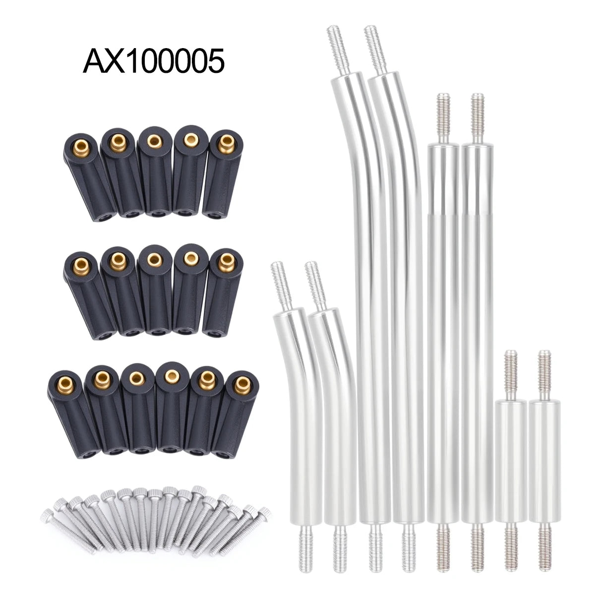 8pcs Stainless Steel SCX24 Body Links - Rigid Upgrade Linkage Set for 1/24 Axial C10, AXI00005, AXI00006, 90081 RC Cars