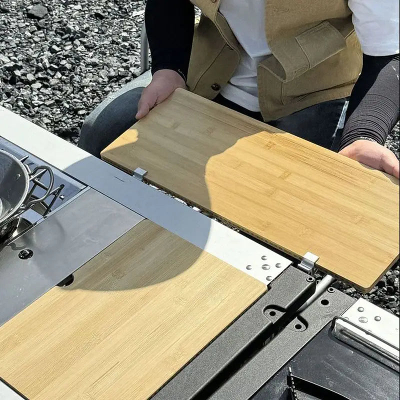 IGT Table Extension Bamboo Plate Camping Portable Board IGT Table Top Picnic Outdoor Kitchen IGT Accessories