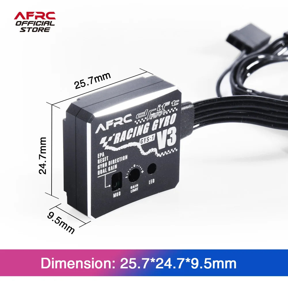 AFRC-GYS-1 V3 RACING Gyro Drift Car Stabilizer CNC Metal Case For 1/28 1/18 1/10 1/8 RC Cars /Boats Model DIY Assembly Upgrading