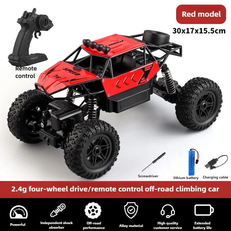 Kawaii Toy Car Gift-Upgrade Alloy 6WD Climbing Off-road Rc Cars,Remote Control Car Model,Fart Spray 8K HD Camera,Toys For Boys
