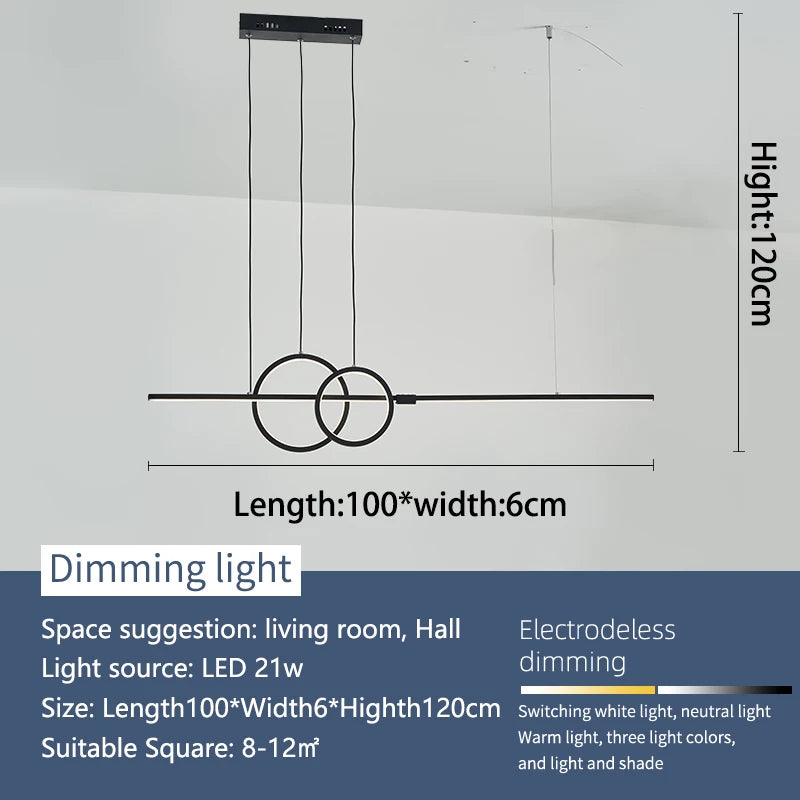Nordic Simple led Chandelier for Kitchen Dining Room Hanging Lamps Modern chandelier Decoration bedroom Indoor Lighting Fixture